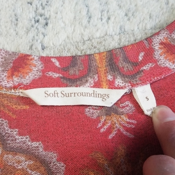 Soft Surroundings Paisley Tunic Top SMALL - Picture 3 of 3